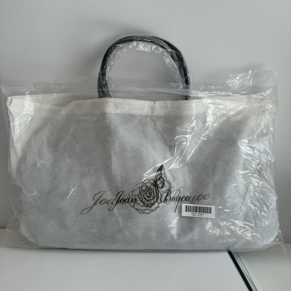 Joan Boyce Glam Black Sequins Overnight Oversized Travel Tote Crossbody Bag - Picture 16 of 16